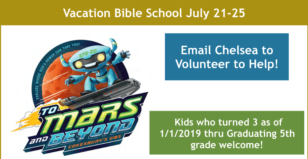 Vacation Bible School July 21 25